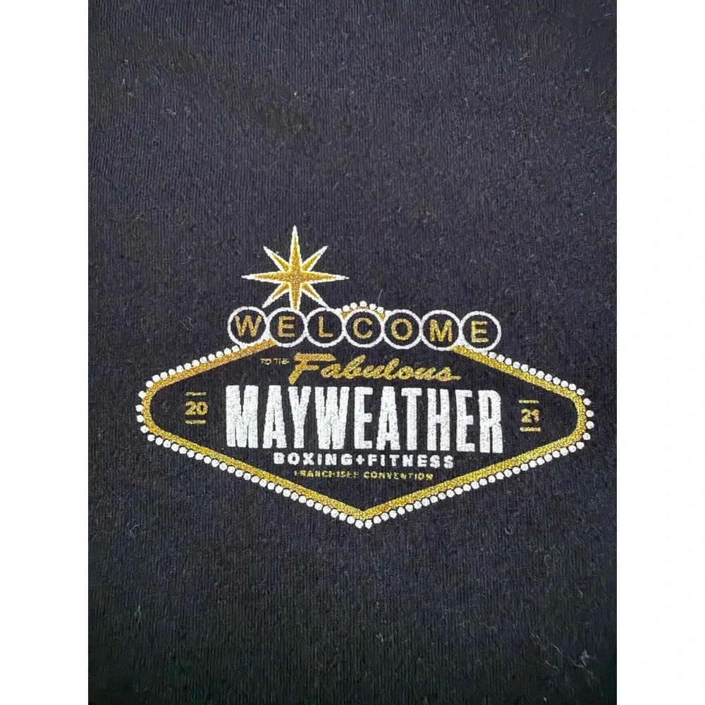 Mayweather Boxing Fitness‎ 2021 Convention T-Shirt Mens Black Las Vegas 50-0 Tee